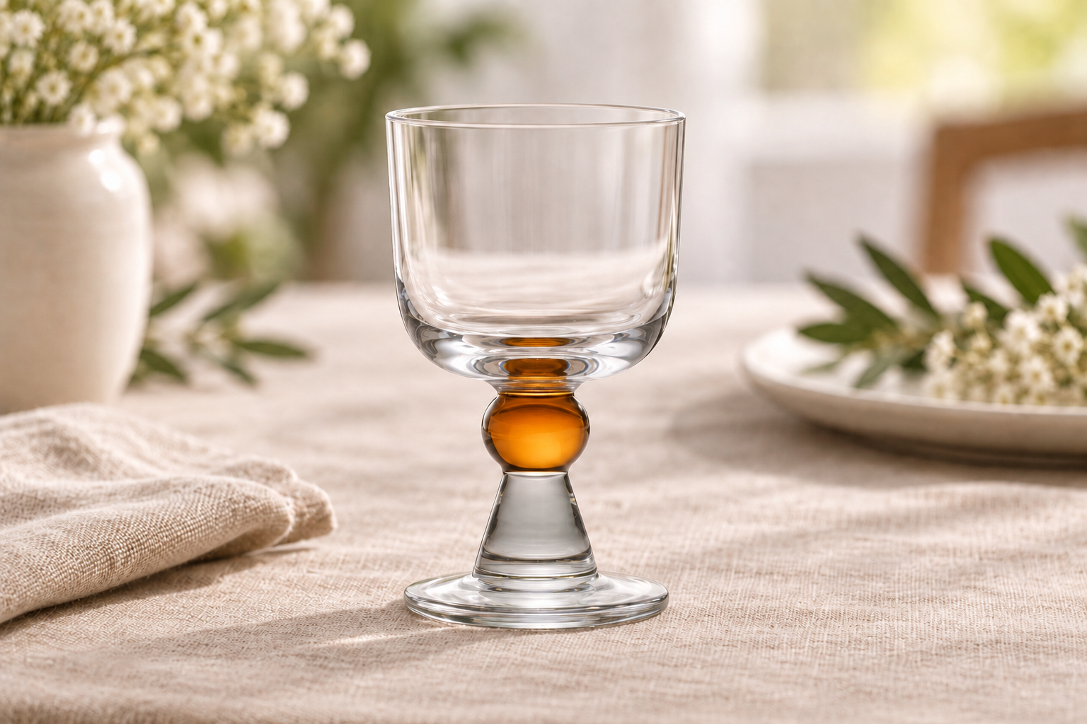 Taça 210 ml - Detalhe em Laranja
