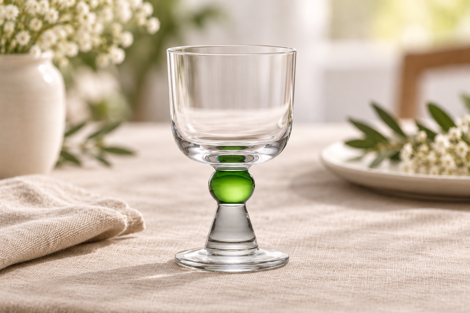 Taça 210 ml - Detalhe em Verde